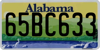 AL license plate 65BC633