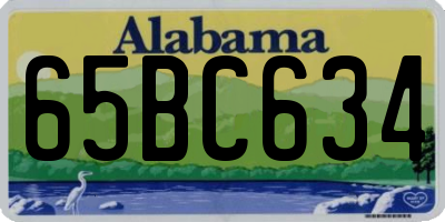 AL license plate 65BC634