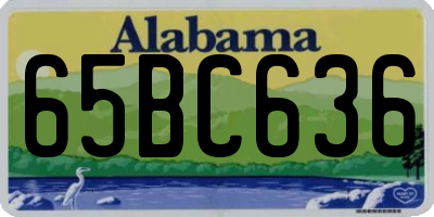 AL license plate 65BC636