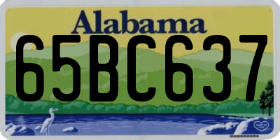 AL license plate 65BC637