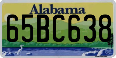 AL license plate 65BC638