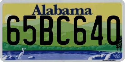 AL license plate 65BC640