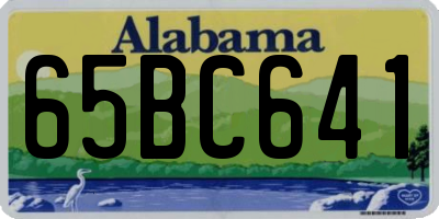 AL license plate 65BC641
