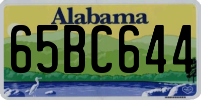AL license plate 65BC644