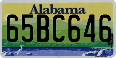 AL license plate 65BC646
