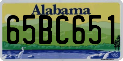 AL license plate 65BC651