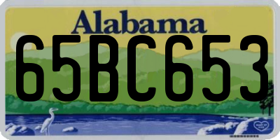 AL license plate 65BC653