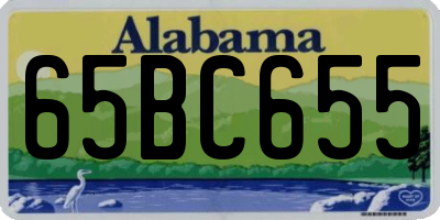 AL license plate 65BC655