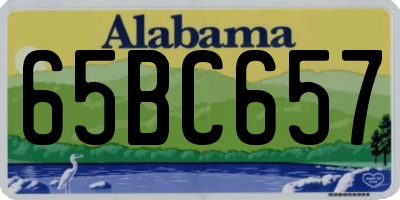 AL license plate 65BC657