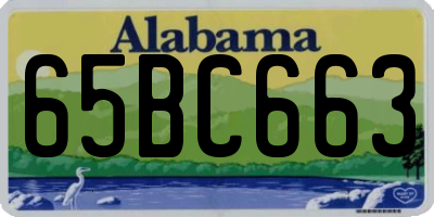AL license plate 65BC663