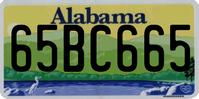 AL license plate 65BC665