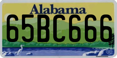AL license plate 65BC666