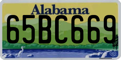 AL license plate 65BC669