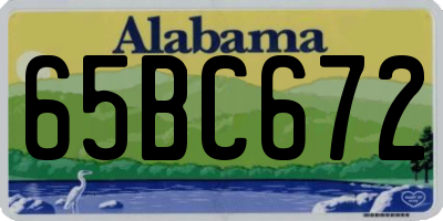 AL license plate 65BC672