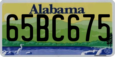 AL license plate 65BC675