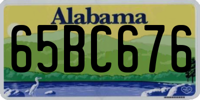 AL license plate 65BC676