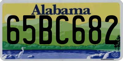 AL license plate 65BC682