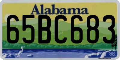 AL license plate 65BC683