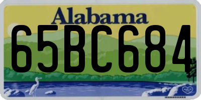 AL license plate 65BC684