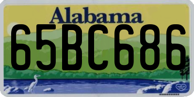 AL license plate 65BC686
