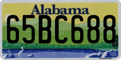 AL license plate 65BC688