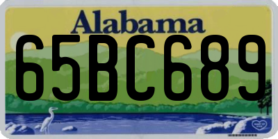 AL license plate 65BC689