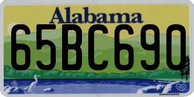AL license plate 65BC690
