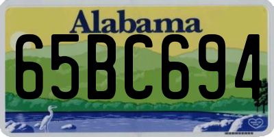 AL license plate 65BC694
