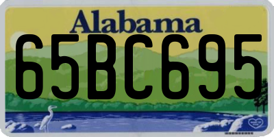AL license plate 65BC695