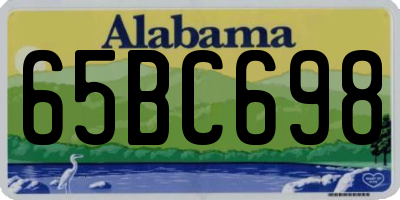 AL license plate 65BC698