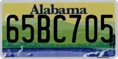 AL license plate 65BC705