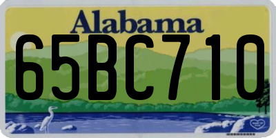 AL license plate 65BC710