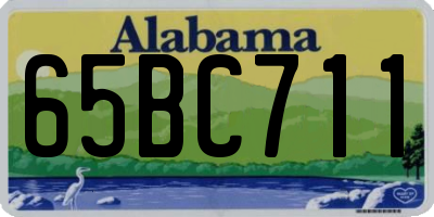 AL license plate 65BC711