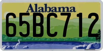 AL license plate 65BC712