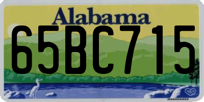 AL license plate 65BC715