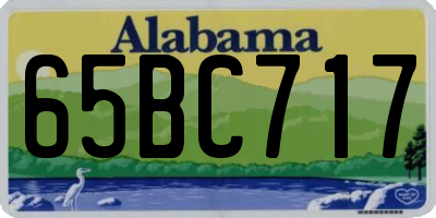 AL license plate 65BC717