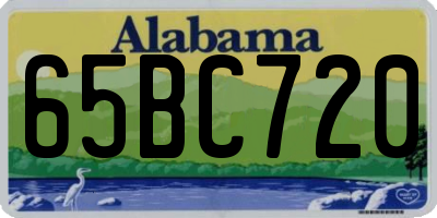 AL license plate 65BC720
