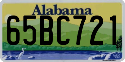 AL license plate 65BC721
