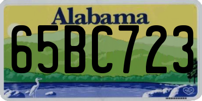 AL license plate 65BC723