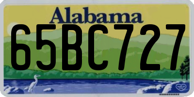 AL license plate 65BC727