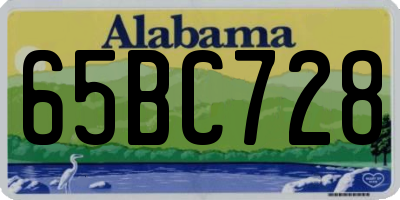 AL license plate 65BC728
