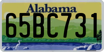 AL license plate 65BC731