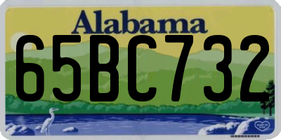 AL license plate 65BC732