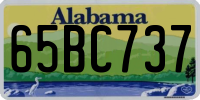 AL license plate 65BC737