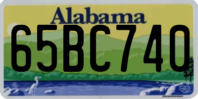 AL license plate 65BC740