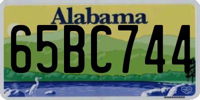 AL license plate 65BC744
