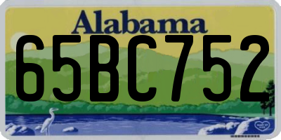AL license plate 65BC752