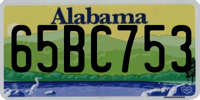 AL license plate 65BC753