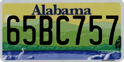 AL license plate 65BC757