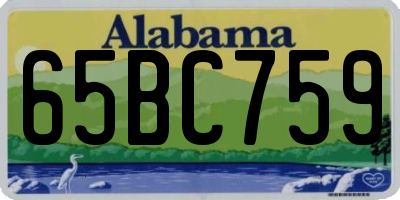 AL license plate 65BC759